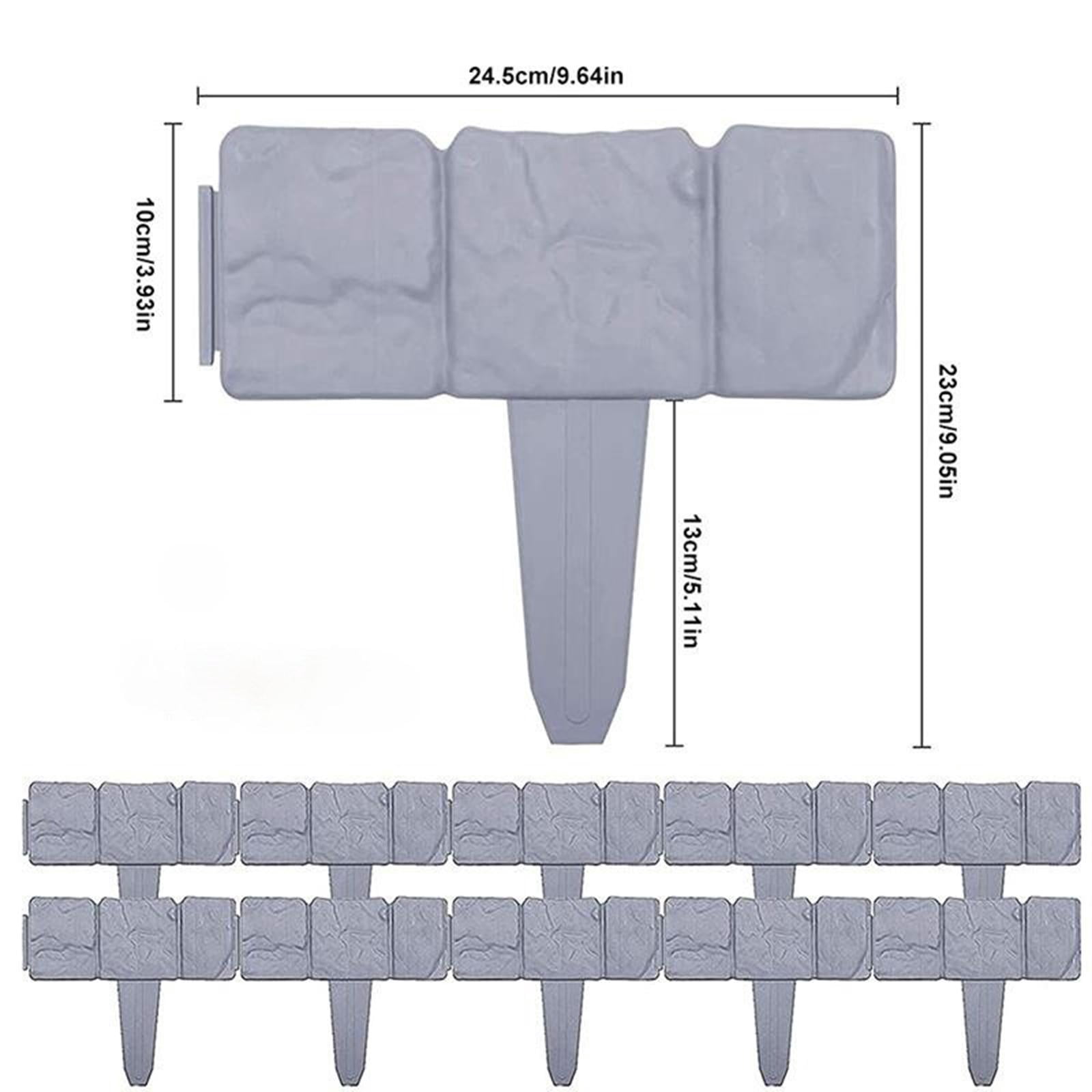 Garden Edging Border, Barrier Fence Landscape Border Fence Liner for Flower Bed 10 Pieces