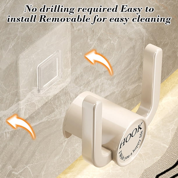 Porta Zapatos de Pared para Baño, Soporte para Zapatillas de Plástico sin Perforaciones, Gancho de Almacenamiento Ahorrador de Espacio, Blanco, 8.5x6.5x6cm