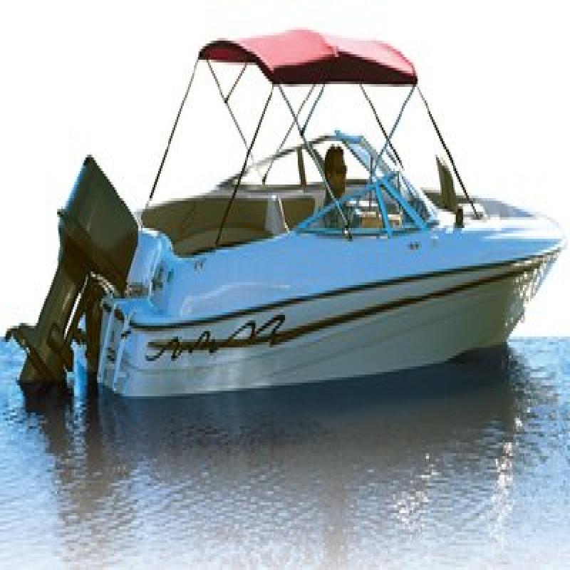 Attwood Corp. 5804 BIMINI TOP FRAME 3 BOW BIMINI TOP ALUMINUM FRAME
