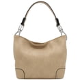 thumbnail image 2 of Bandolera Hobo ALYSSA con herrajes Big Snap Hook, color topo, 2 of 7