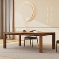 thumbnail image 6 of NessCarsti Brown Modern Farmhouse Wooden Dining Table, Seats 8-10, for Dining/Living Room, 6 of 16