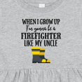 thumbnail image 4 of Inktastic Future Firefighter Like My Uncle Girls Baby Dress, 4 of 5