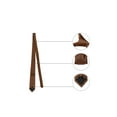 thumbnail image 3 of INSPIRE CHIC Men's Solid Color Formal Casual Party Wedding Self Tied Neckties Brown, 3 of 5