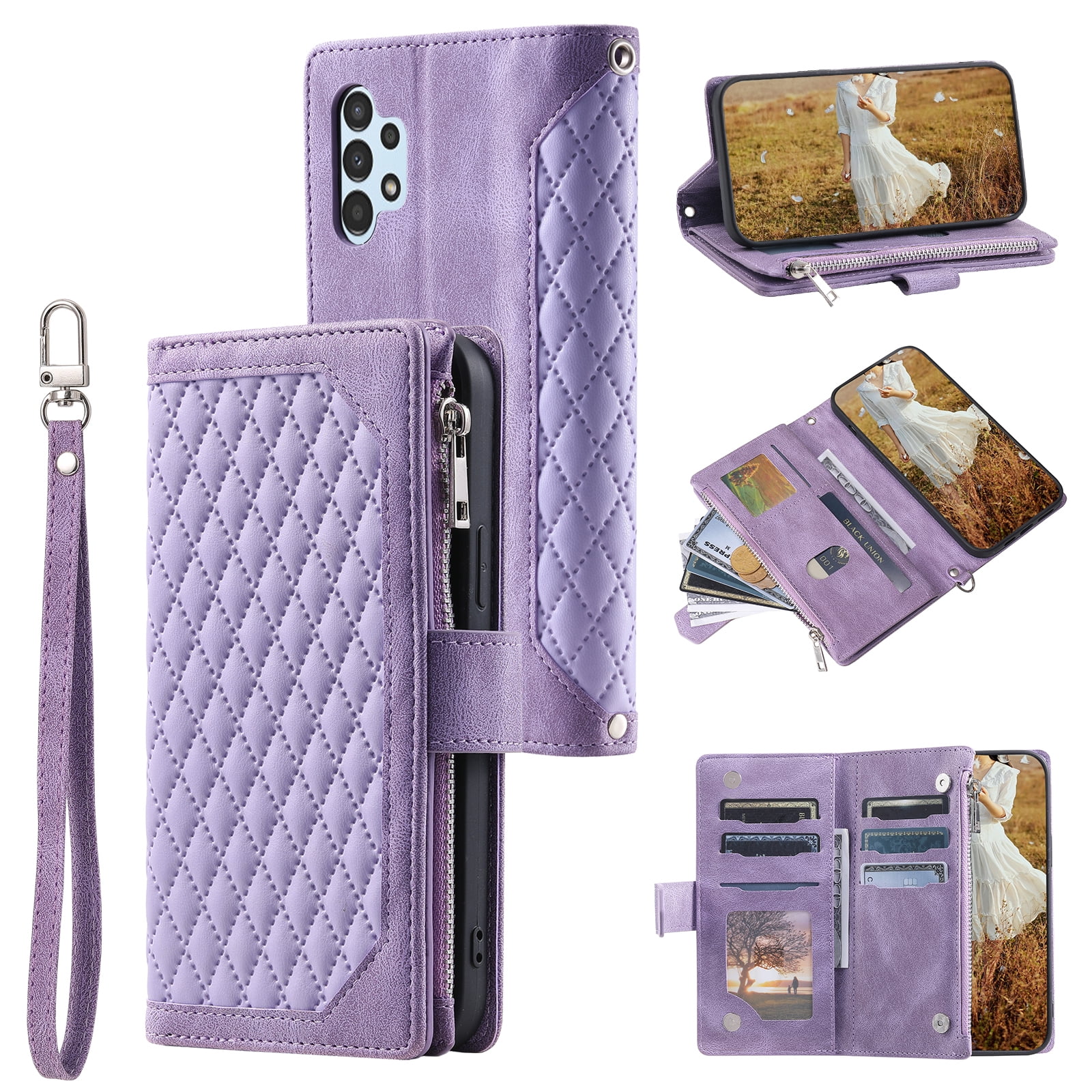 Galaxy A13 Wallet Case 4G with Crossbody Strap,Galaxy A13 Case with