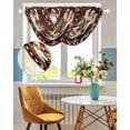 thumbnail image 3 of Waterfall Valances for Windows, Red Chef Kitchen Sheer Valance Curtains, Kitchen Gourmet Black Plaid Vintage Rod Pocket Elegant Swag Valances for Living Room Bedroom, 47.2"x38.5", 1 Panel, 3 of 8