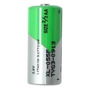 Xeno / Aricell XL-055F ER14335 2/3AA STD 3.6V Lithium Thionyl Chloride Battery 2-Pack