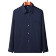 thumbnail image 2 of Camisas Para Hombre Manga Corta Camisas finas de verano de manga larga para hombres de edad y ancianos para hombres camisas sueltas casuales para ancianos (Blue, S), 2 of 3