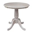 thumbnail image 1 of International Concepts K09-30RT Solid Wood Round Pedestal Dining Table  Washed Gray Taupe, 1 of 4