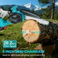 thumbnail image 2 of 2-in-1 Cordless Pole Saw & 8 Inch Mini Chainsaw with Carrying Bag, 2×21V 3000mAh Rechargeable Batteries, Lightweight (7.3 lbs), 14FT Max Reach Electric Pole Saw for Tree Trimming, Branch Cutter, 2 of 10