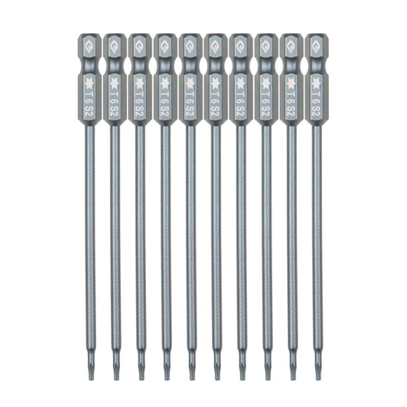10-Piece Torx Bit Set 1/4-inch Drive Tamper Proof Torx Bit Set 3.93-inch Long Steel Magnetic Screw Driver Bit Set for Power Screwdriver Electric Hand Drill