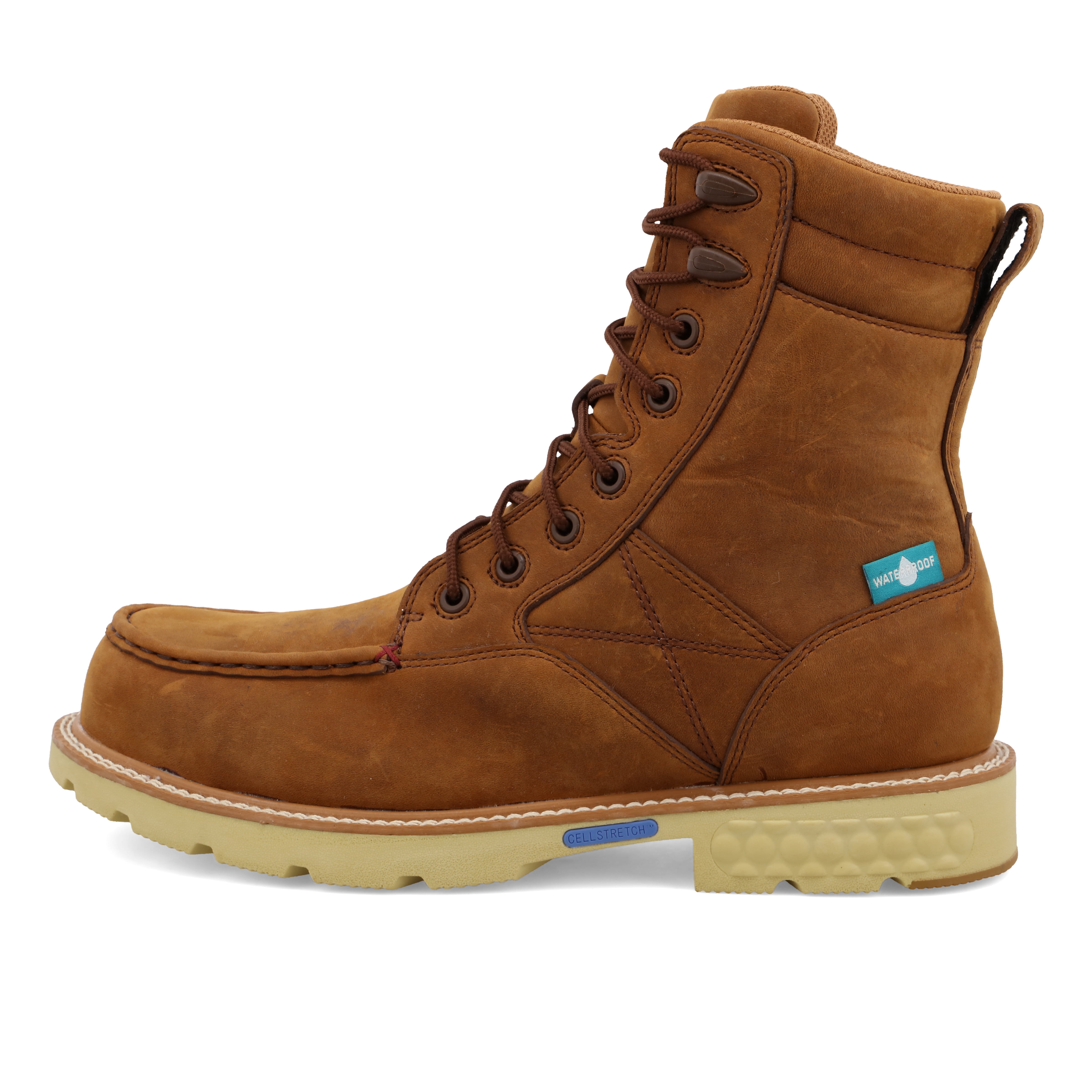 Twisted X Men's 8" Work Boot - Distressed Saddle & Distressed Saddle