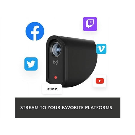 Logitech - Mevo Start Live Streaming Camera 3-Pack HD Action Camera - Black