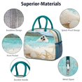 thumbnail image 4 of Lunch Bag Lunch Box for Women Reusable Insulated Lunch Bags,Water-Resistant Beach Starfish Scallop Cooler Lunch Tote Bag, Large Capacity for Work Travel Picnic, 4 of 6
