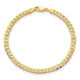 thumbnail image 3 of Auriga 14K Yellow Gold 4.5mm Flat Beveled Curb Bracelet 8 inch for Women, 3 of 5