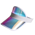 thumbnail image 5 of Sombrero de copa vacío para verano, protector solar, para mujeres, hombres y niños, color mágico, sombrero de copa vacío, sombrero para el sol con láser colorido, protección UV, 5 of 5