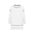 thumbnail image 6 of Female Casual Crewneck Sweatshirts Long Sleeve Oversized Trendy Contrast Stitching Fall Pullover Blouse White XL, 6 of 8