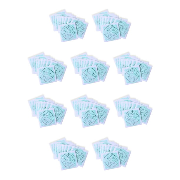 Toystoory 10 Uds. Colector de pelo antibloqueo de un solo adhesivo para drenaje de suelo tapón filtro baño cocina ducha suministros verde Verde 10piezas