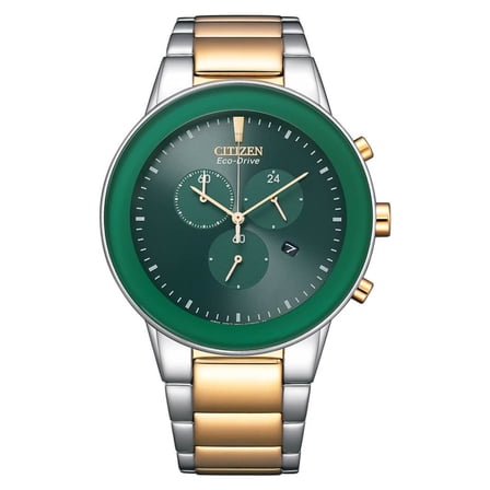 Citizen Men's Eco-Drive Green Dial Watch - AT2244-84X