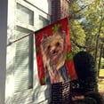 thumbnail image 2 of Carolines Treasures SC9405-FLAG-PARENT Yorkie Red and Green Snowflakes Holiday Christmas Flag  multicolor, 2 of 2