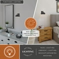 thumbnail image 2 of Belmont 1 Light Black and Brass Mid Century Modern Dome Bathroom Wall Sconce Fixture, 2 of 13