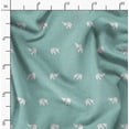 thumbnail image 2 of Soimoi Pure Silk Green Fabric - By the Yard - 42 Inch Wide - Elephant Animal Pattern Elegance Fabric - Elegance of Patterns of Animal Printed Fabric, 2 of 6