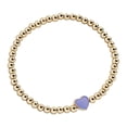 thumbnail image 3 of Geometric Round Beads Golden Peach Heart Dripping Oil Bracelet Bracelet, 3 of 8
