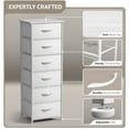 thumbnail image 4 of Sorbus 6-Drawer Fabric Dresser for Kids - Tall Storage Tower, Closet Organizer with Steel Frame & Wood Handles for Nursery, Playroom & Bedroom, White, 4 of 6