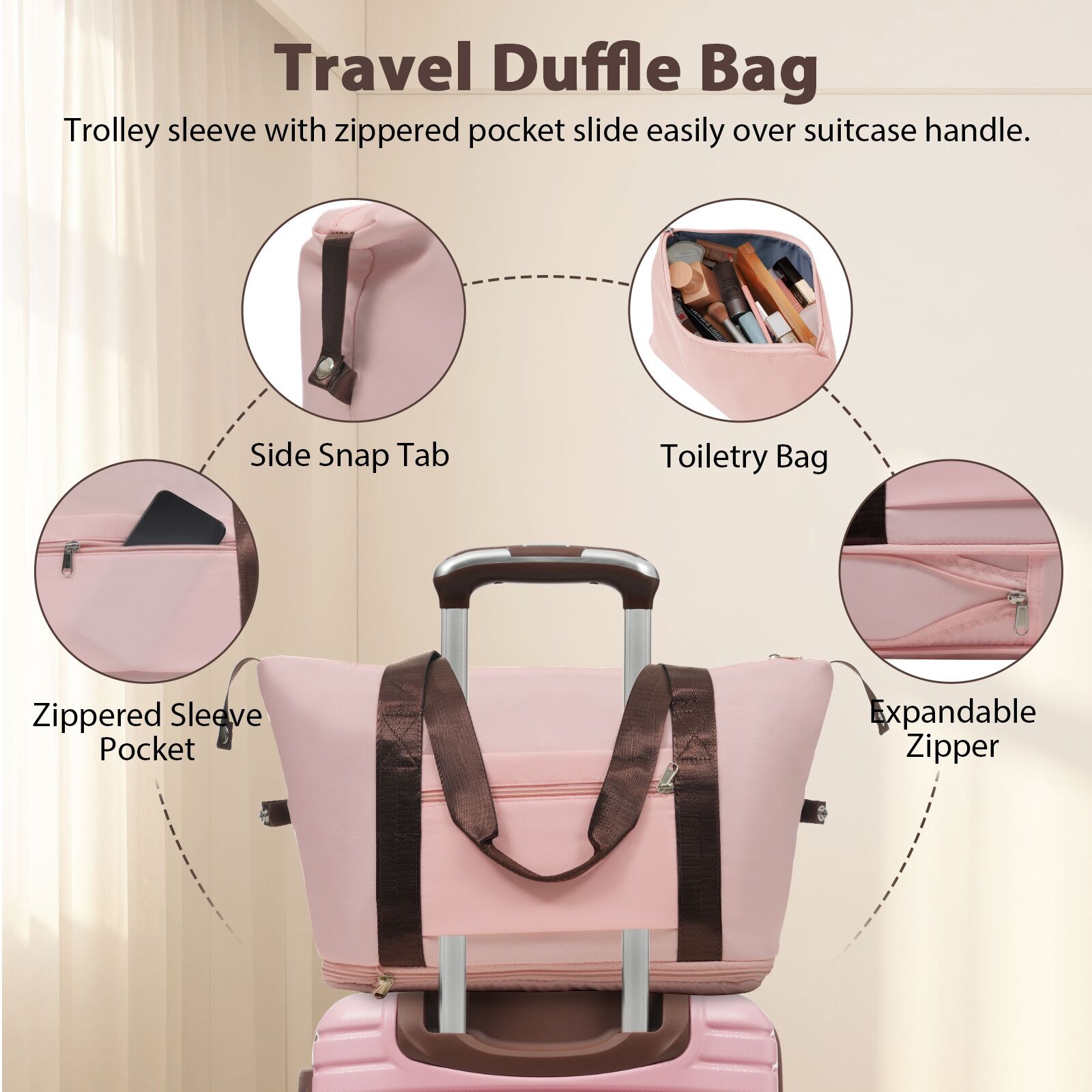 Hard Shell Luggage Luggage Sets 3 Piece Carry on Luggage 22x14x9 Airline Approved, Lightweight Hardshell ABS Suitcases with Wheels, 20 inch, Pink,Carry On Hard Shell Luggage