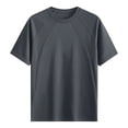 thumbnail image 6 of hoksml Men's Raglan Short Sleeve T Shirt Contrast Panel Seam Detail Soft Stretch Crew Neck Top for Gym Daily Street Casual Wear, 6 of 8