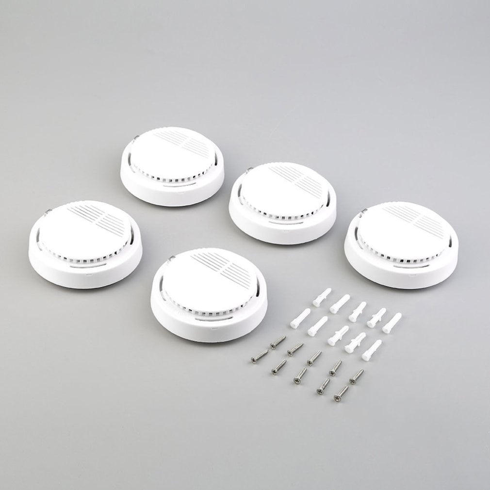 5 x Fire Smoke Detector Detector Alarm Tester Home Security System Cordless by Sunrain