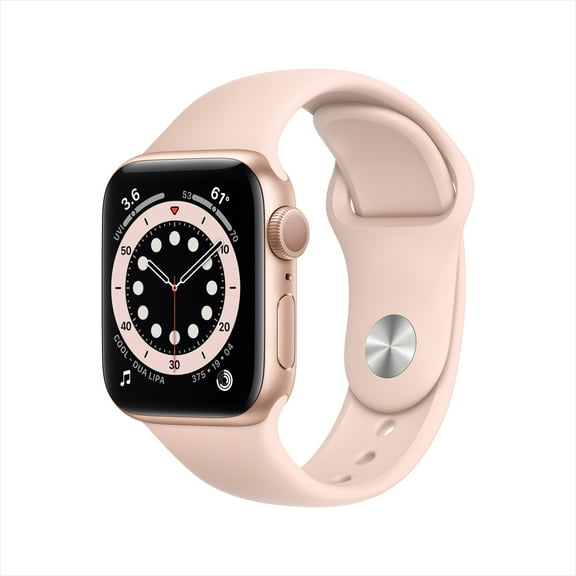 Apple Watch Series 6 GPS, 40mm Gold Aluminum Case with Pink Sand Sport Band MG123LL/A