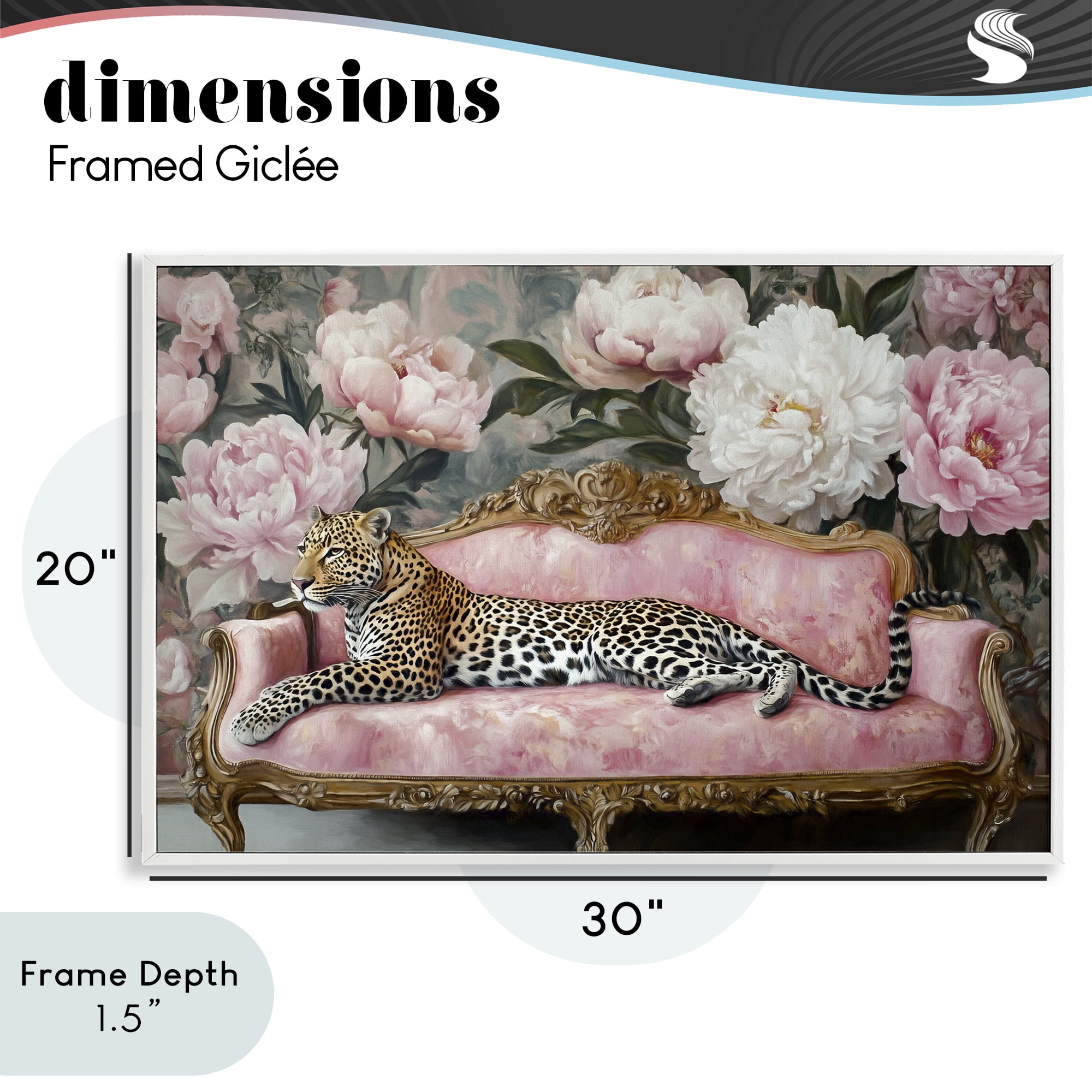 Stupell Industries Where The Leopard Dreams White Framed Giclee Art, design by Tina LeCour