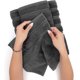 thumbnail image 2 of Toalla de baño de lujo de 4 piezas, toallas de baño turcas de algodón para baño, toallas de ducha grandes de 68 x 137 cm, gris oscuro, 2 of 5