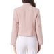 thumbnail image 3 of BLAZER DE TWEED A CUADROS DE MANGA LARGA PARA MUJER INSPIRE CHIC, CHAQUETA CORTA CON BOTONES S, ROSA, 3 of 6