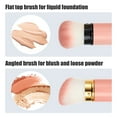 thumbnail image 3 of Unique Bargains Makeup Brush Kit Travel Retractable Angled Highlight Pink 2 Pcs, 3 of 7
