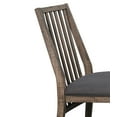 thumbnail image 5 of Rustic Dining Chairs Set of 2, Wood Frame, Gray Fabric Seat, Light Brown Finish, 20.5"W - Perfect for Dining Room with Industrial/Rustic Style., 5 of 7
