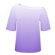 thumbnail image 2 of TaTaai Off Shoulder Loose Short Sleeved Home Top, Women Slanted Neck Printed Style, Regular Length, Spring Summer Daily Leisure Clothing Gift, 2 of 6