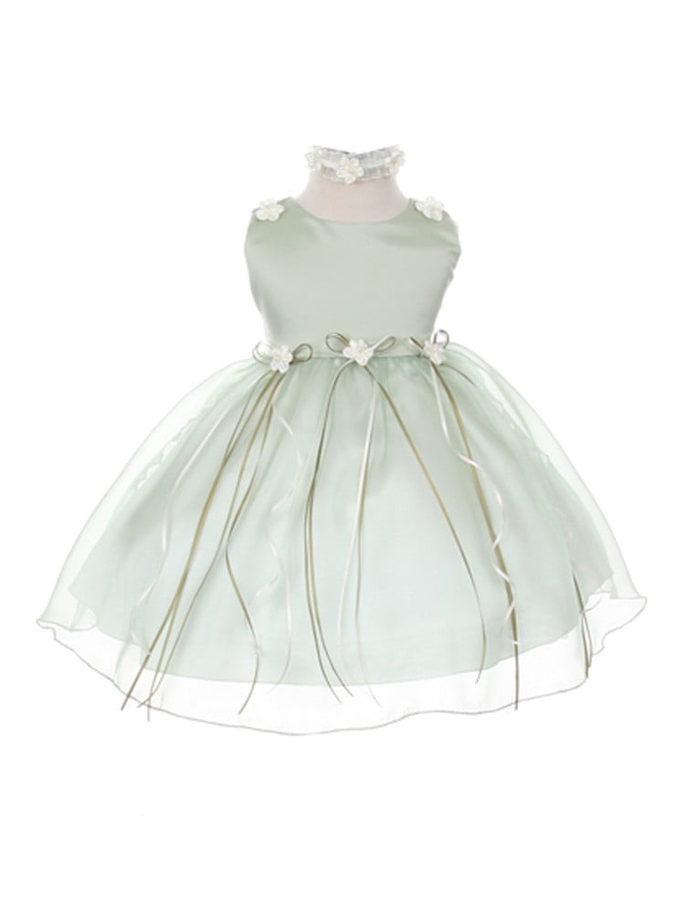 baby girl sage green dress