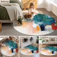 thumbnail image 6 of Round Rugs 5 Ft, Colorful Ombre Non Slip Area Rugs for Kitchen Bedroom Entryway, Oil Painting Modern Graffiti Abstract Art Washable Carpet Runner Rug Floor Mats for Bedroom Home Decor, 6 of 9