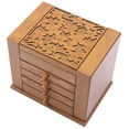thumbnail image 5 of DENEST 5 Layer Wooden Carved Flower Jewelry Box Large Capacity Storage Organizer Gift, 5 of 12