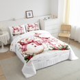 thumbnail image 3 of Feelyou Kawaii Pink Snowman 01, Winter Snowflake Twin Comforter Sets, Happy Christmas Holiday Reversible Bedding Set, Lightweight Room Decor, 2pcs, 3 of 8