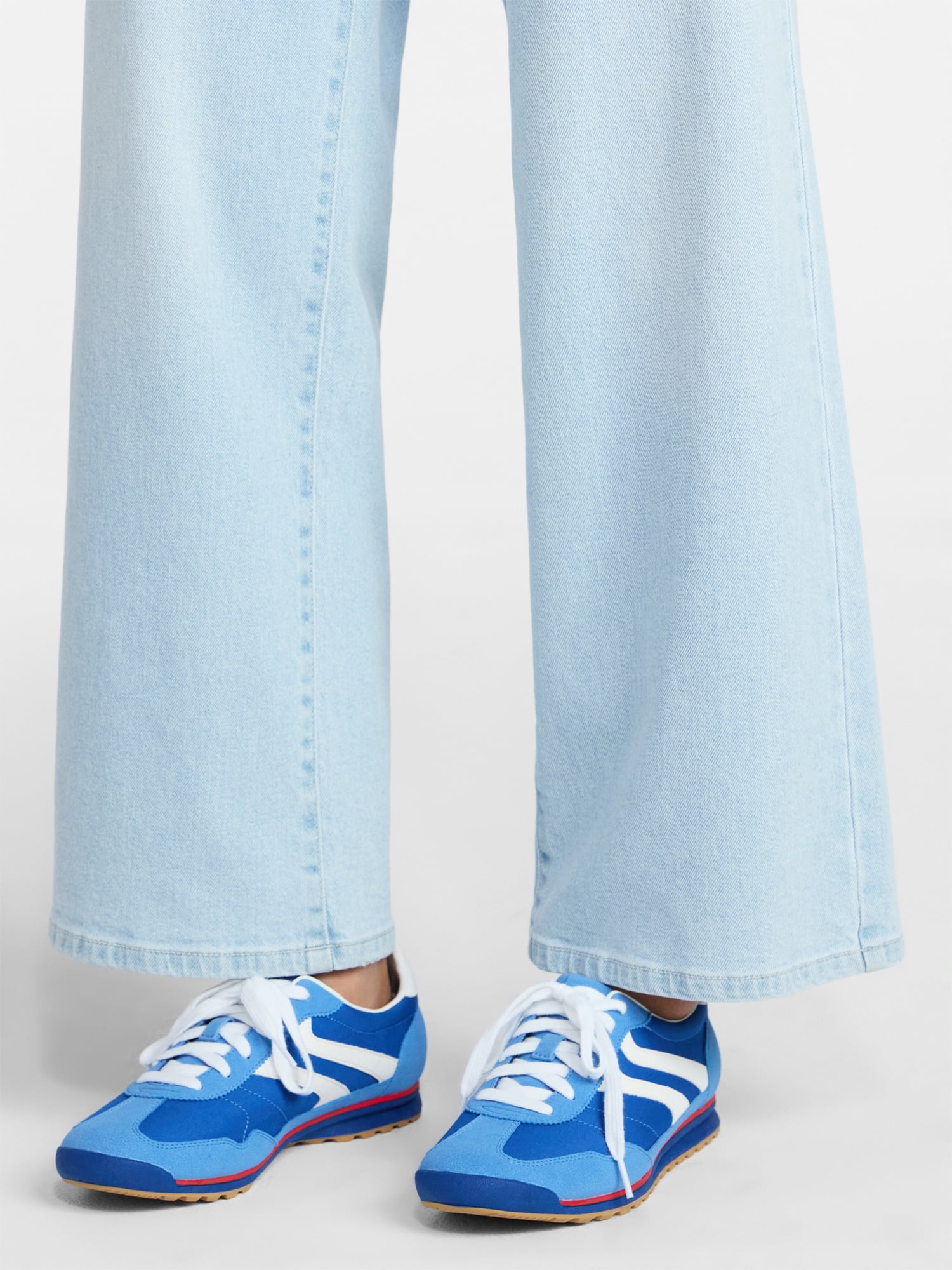 No Boundaries Retro Lace-Up Sneakers, Women's