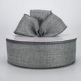 thumbnail image 2 of Burlap Cross Royal Wired Ribbon - Solid Grey - 2.5 Inches X 50 Yards, 2 of 2