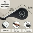 thumbnail image 3 of Maplefield Kick Pad Set - 2 Pack, Black, 15 x 2.5 x 7.5 in - Taekwondo Kick Pads & Kickboxing Paddles - Karate Gifts for Boys & Martial Arts Sparring Gear, 3 of 11