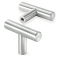 thumbnail image 2 of Cauldham Solid Stainless Steel Cabinet Hardware Euro Style Handle Pull Brushed Satin Nickel, 2 of 5