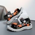 thumbnail image 6 of Gubotare Boys Sandals Big Kids Boys Sandals Open Toe Toddler Sandals Boys Adjustable Little Big Kids Size 13 (Grey,13 Little Kid), 6 of 6