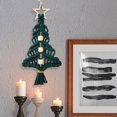 thumbnail image 4 of Puntoco Colgante de árbol de Navidad tejido a mano, decoración navideña, colgante para colgar en la pared, colgante para el hogar, 4 of 5