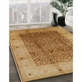 thumbnail image 3 of Ahgly Company Machine Washable Indoor Square Industrial Modern Mahogany Brown Area Rugs, 7' Square, 3 of 7