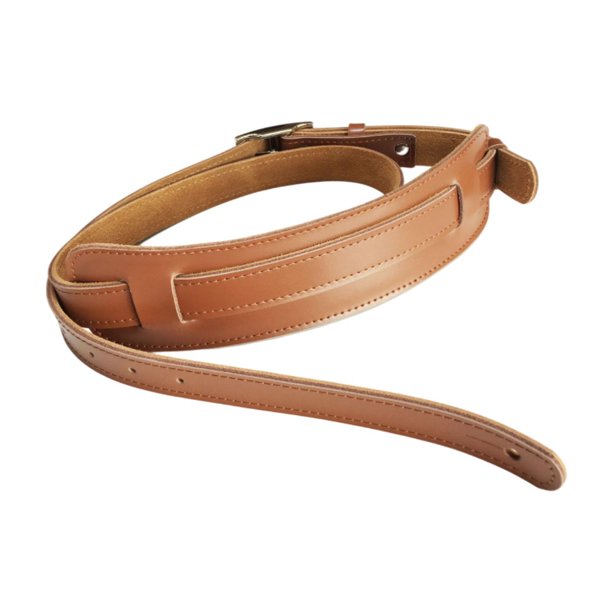 Correa de hombro ajustable para guitarra, ideal para usar con bajos en entornos de entretenimiento. Marrón