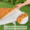 thumbnail image 5 of festive Halloween Pumpkin Elastic Round Tablecover - 44 Inch Fitted Design for Kitchen Dining Table Party Supplies, 5 of 6